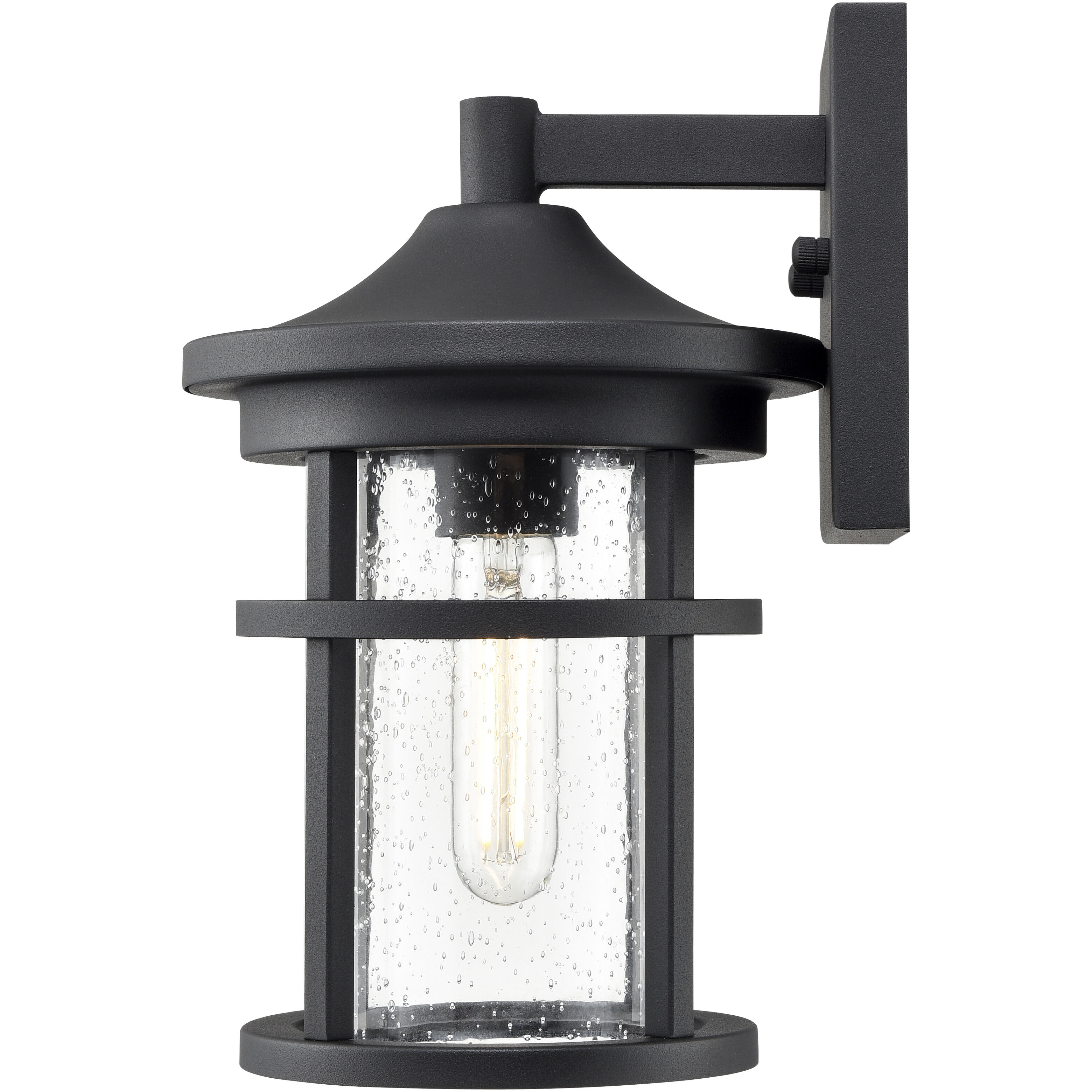 Namath 1 Light 11.25 inch Textured Black Outdoor Wall Sconce